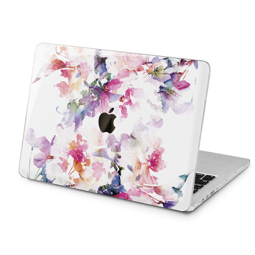 Lex Altern Watercolor Flowers Print Case for your Laptop Apple Macbook.