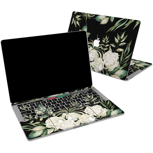 Lex Altern Vinyl MacBook Skin Beautiful White Roses for your Laptop Apple Macbook.