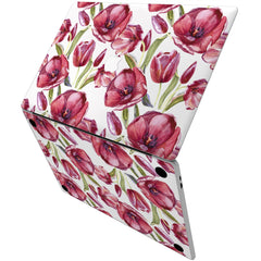 Lex Altern Vinyl MacBook Skin Red Tulips