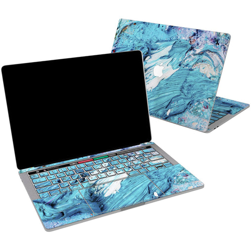 Lex Altern Vinyl MacBook Skin Blue Gouaches Art for your Laptop Apple Macbook.
