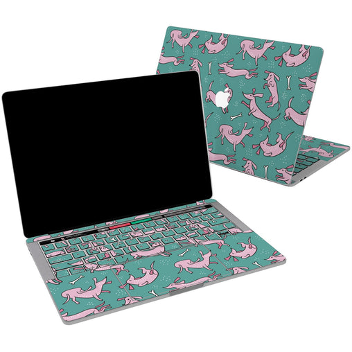Lex Altern Vinyl MacBook Skin Pink Dachshund for your Laptop Apple Macbook.