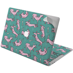 Lex Altern Vinyl MacBook Skin Pink Dachshund
