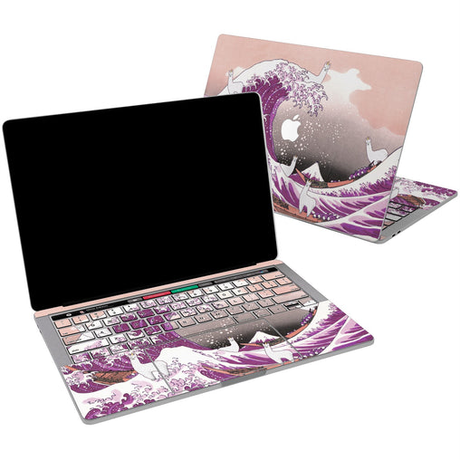 Lex Altern Vinyl MacBook Skin Pink Big Wave for your Laptop Apple Macbook.