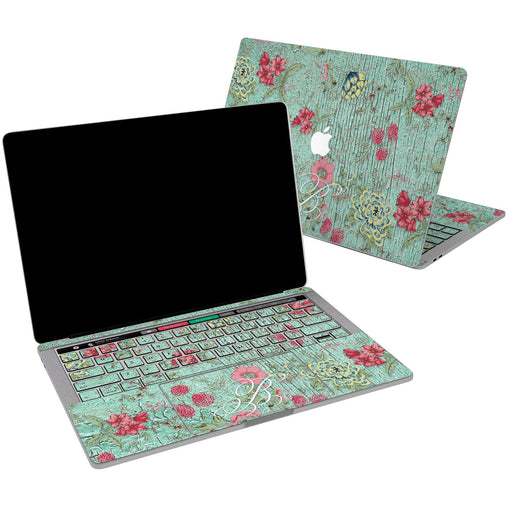 Lex Altern Vinyl MacBook Skin Vintage Pink Flowers for your Laptop Apple Macbook.