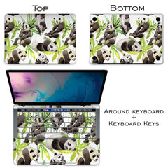 Lex Altern Vinyl MacBook Skin Cute Pandas