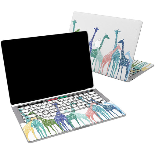 Lex Altern Vinyl MacBook Skin Colorful Giraffes for your Laptop Apple Macbook.