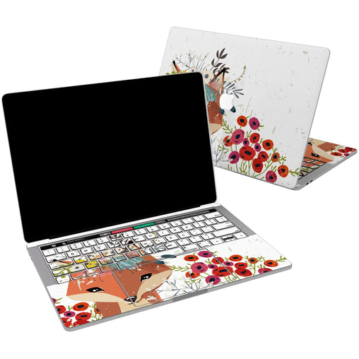Lex Altern Vinyl MacBook Skin Floral Fox for your Laptop Apple Macbook.