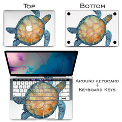 Lex Altern Vinyl MacBook Skin Watercolor Turtle
