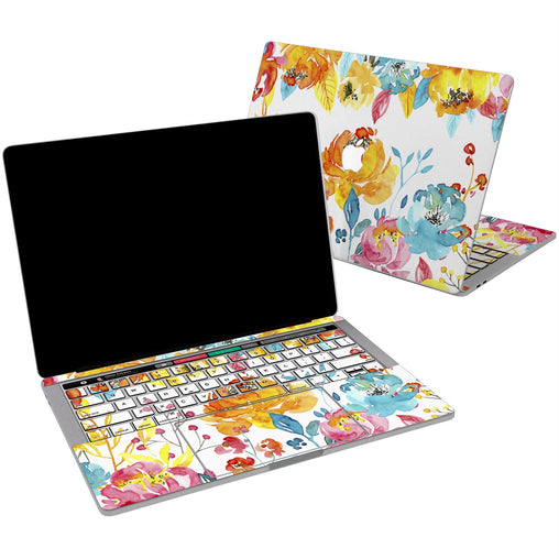 Lex Altern Vinyl MacBook Skin Colorful Flowers for your Laptop Apple Macbook.