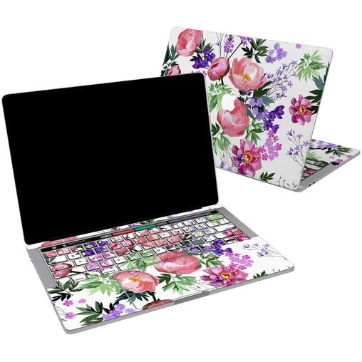 Lex Altern Vinyl MacBook Skin Peony Bouquets for your Laptop Apple Macbook.