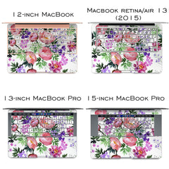 Lex Altern Vinyl MacBook Skin Peony Bouquets