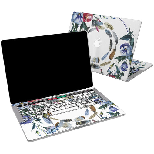 Lex Altern Vinyl MacBook Skin Floral Feathers for your Laptop Apple Macbook.