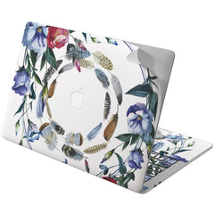 Lex Altern Vinyl MacBook Skin Floral Feathers