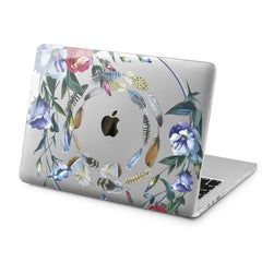 Lex Altern Floral Feathers Print Case for your Laptop Apple Macbook.