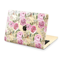 Lex Altern Hard Plastic MacBook Case Pink Roses Design