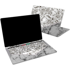 Lex Altern Vinyl MacBook Skin Marble Flowers for your Laptop Apple Macbook.