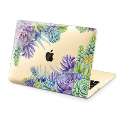 Lex Altern Hard Plastic MacBook Case Succulent Flowers Print