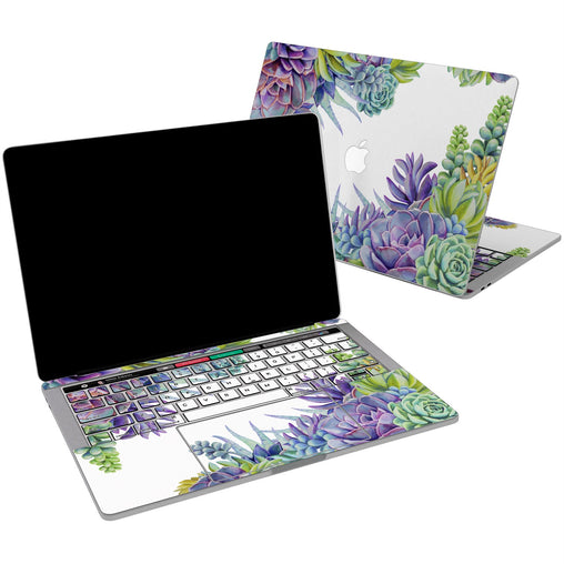Lex Altern Vinyl MacBook Skin Succulent Flowers for your Laptop Apple Macbook.