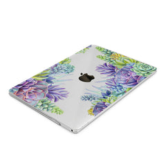 Lex Altern Hard Plastic MacBook Case Succulent Flowers Print
