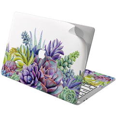 Lex Altern Vinyl MacBook Skin Purple Succulents