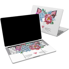 Lex Altern Vinyl MacBook Skin Floral Cat for your Laptop Apple Macbook.