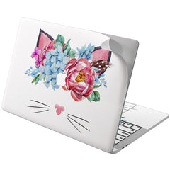 Lex Altern Vinyl MacBook Skin Floral Cat