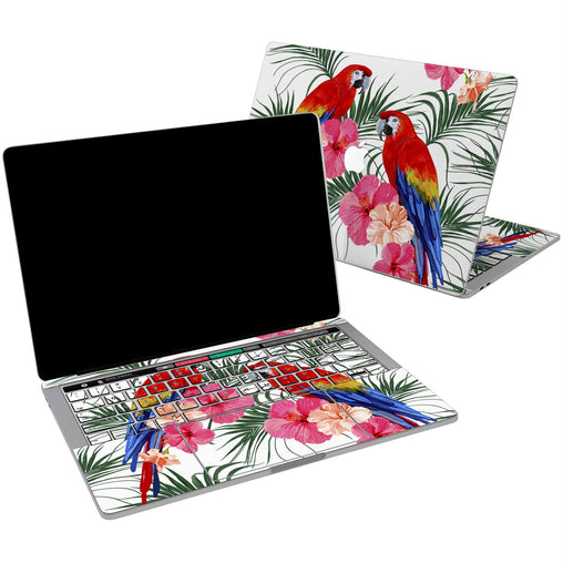 Lex Altern Vinyl MacBook Skin Floral Parrots for your Laptop Apple Macbook.