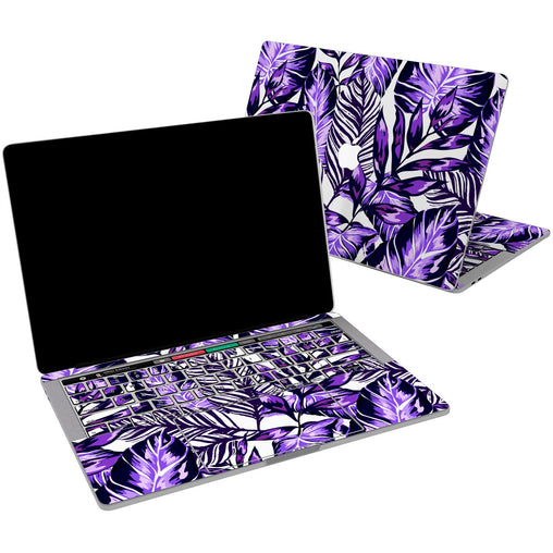 Lex Altern Vinyl MacBook Skin Puprle Leaves for your Laptop Apple Macbook.