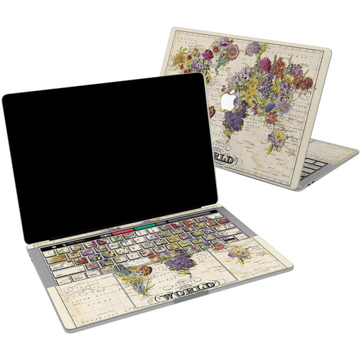 Lex Altern Vinyl MacBook Skin Floral Map for your Laptop Apple Macbook.