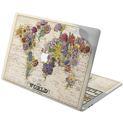 Lex Altern Vinyl MacBook Skin Floral Map