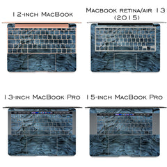 Lex Altern Vinyl MacBook Skin Blue Wood