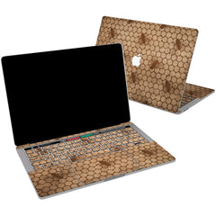 Lex Altern Vinyl MacBook Skin Wooden Honeycombs for your Laptop Apple Macbook.