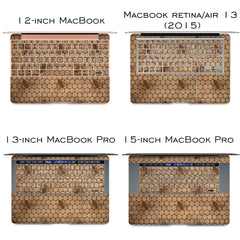 Lex Altern Vinyl MacBook Skin Wooden Honeycombs