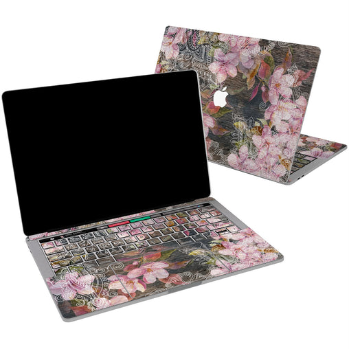Lex Altern Vinyl MacBook Skin Floral Wood for your Laptop Apple Macbook.