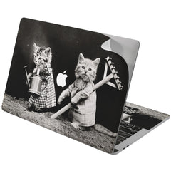 Lex Altern Vinyl MacBook Skin Black and White Cats