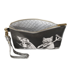 Lex Altern Makeup Bag Black and White Cats