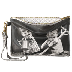 Lex Altern Makeup Bag Black and White Cats
