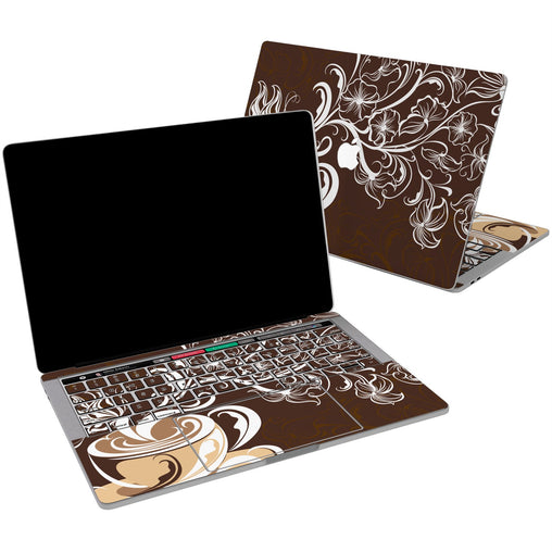 Lex Altern Vinyl MacBook Skin Coffee Flowers for your Laptop Apple Macbook.