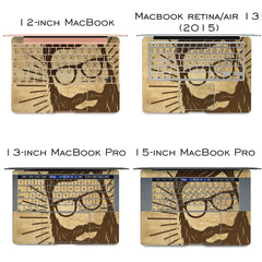 Lex Altern Vinyl MacBook Skin Beard Man