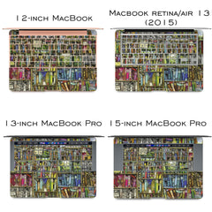 Lex Altern Vinyl MacBook Skin Bookshelf