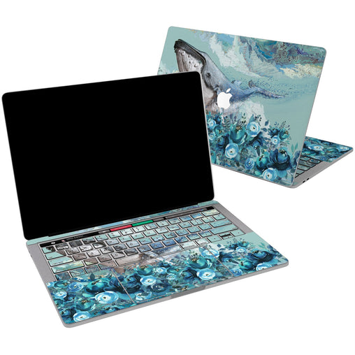 Lex Altern Vinyl MacBook Skin Floral Whale  for your Laptop Apple Macbook.