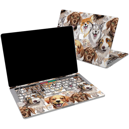 Lex Altern Vinyl MacBook Skin Happy Dogs for your Laptop Apple Macbook.