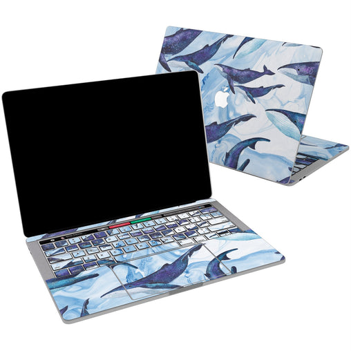 Lex Altern Vinyl MacBook Skin Blue Whales for your Laptop Apple Macbook.