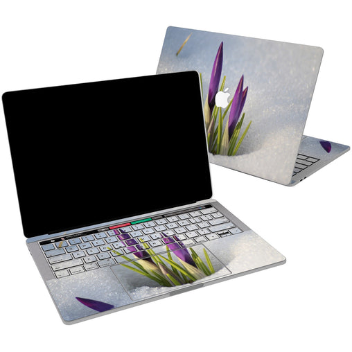 Lex Altern Vinyl MacBook Skin Purple Snowdrop for your Laptop Apple Macbook.