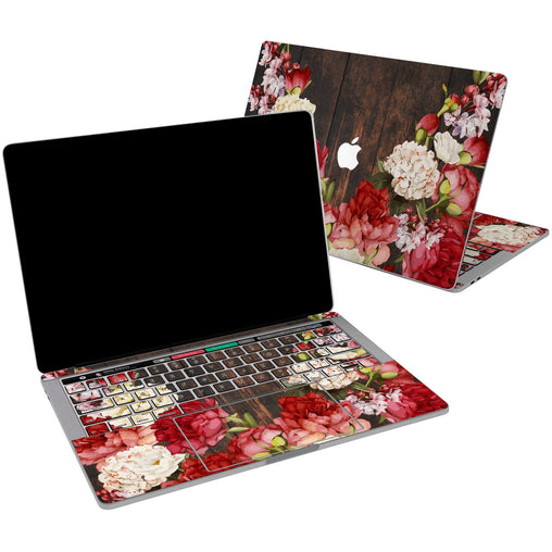 Lex Altern Vinyl MacBook Skin Red Flowers for your Laptop Apple Macbook.