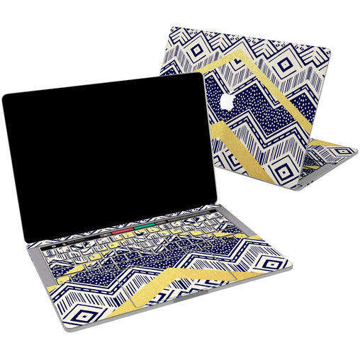 Lex Altern Vinyl MacBook Skin Blue Geometry for your Laptop Apple Macbook.