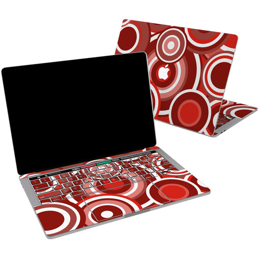 Lex Altern Vinyl MacBook Skin Red Circles for your Laptop Apple Macbook.