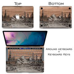 Lex Altern Vinyl MacBook Skin Scenery Wood
