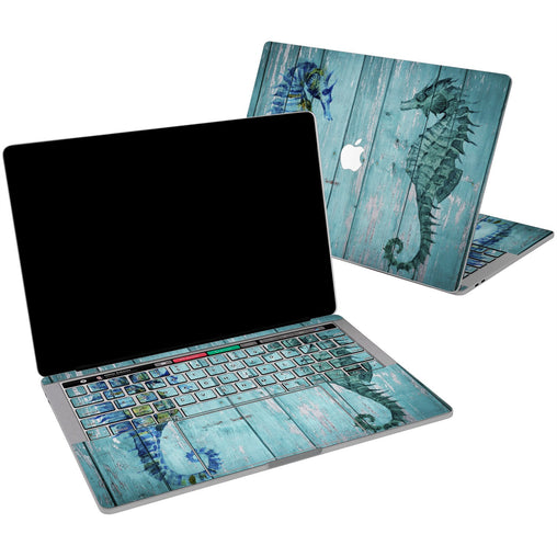 Lex Altern Vinyl MacBook Skin Blue Seahorse  for your Laptop Apple Macbook.