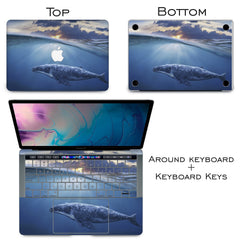 Lex Altern Vinyl MacBook Skin Swimming Whale